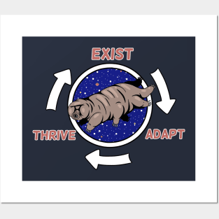 Tardigrade Exist Adapt Survive Posters and Art